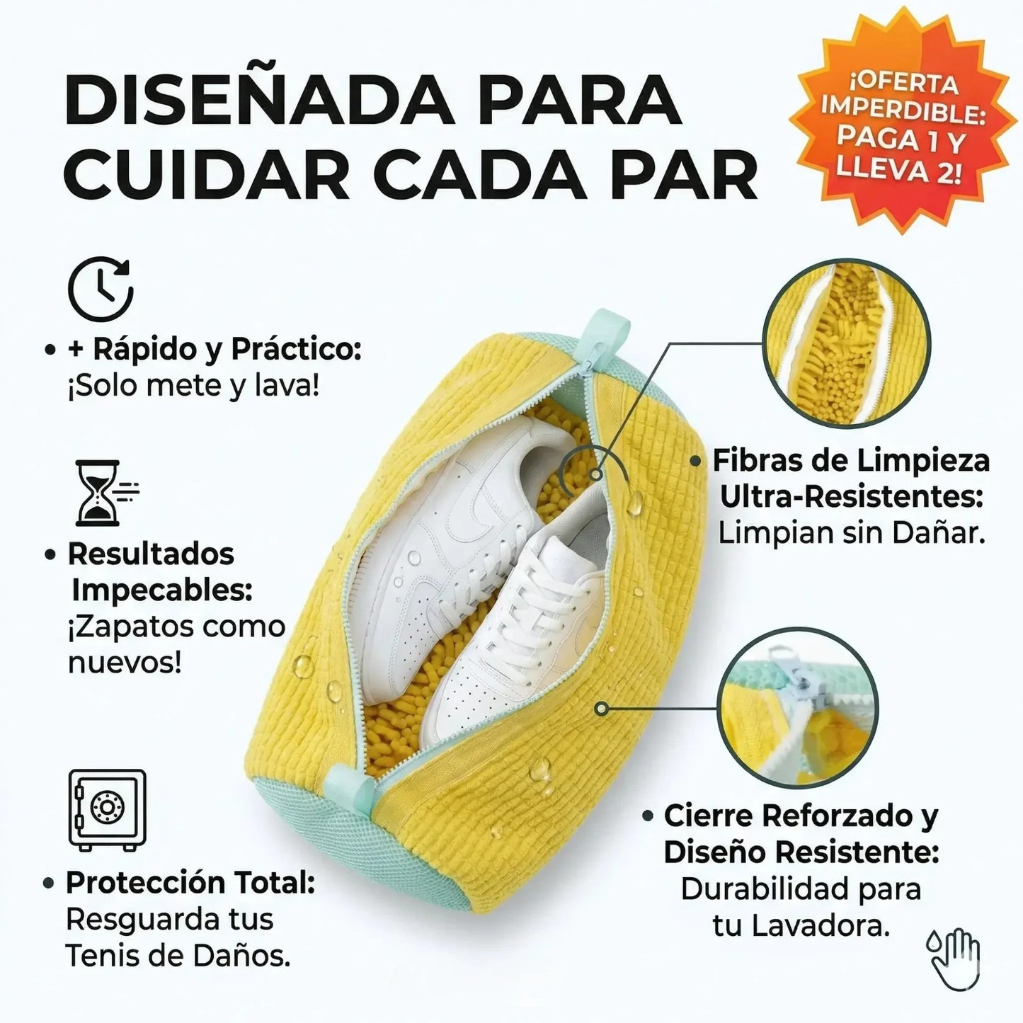 Bolsa Premium para Lavar Tenis en Lavadora