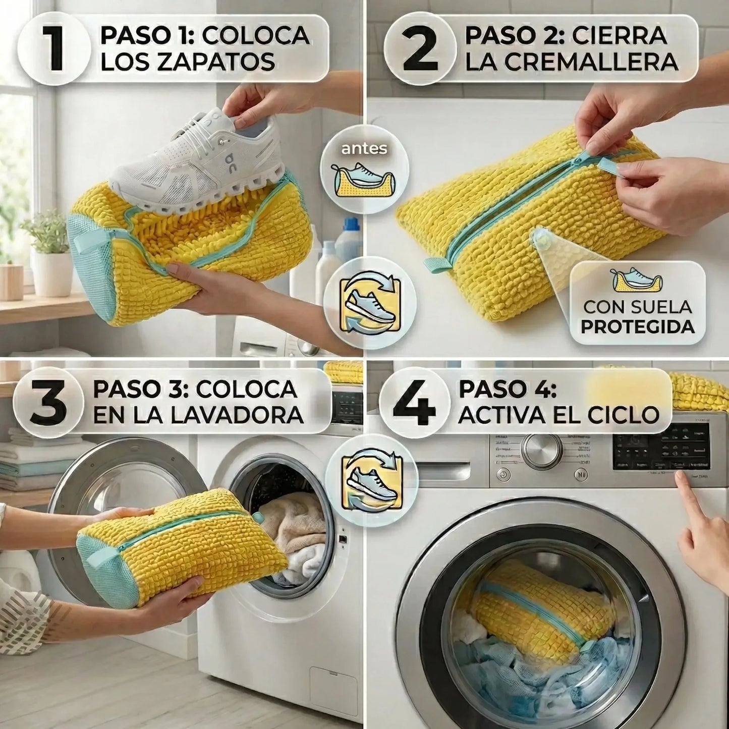 Bolsa Premium para Lavar Tenis en Lavadora